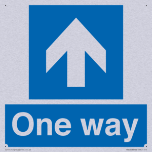 One way with up directional arrow